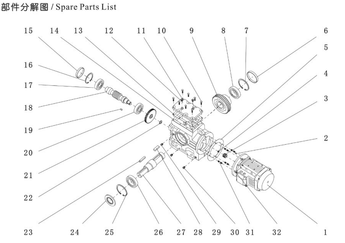 R Series Industry Transmission Helical Speed Gearbox Worm Geard Motor 7.5kw Speed Reducer