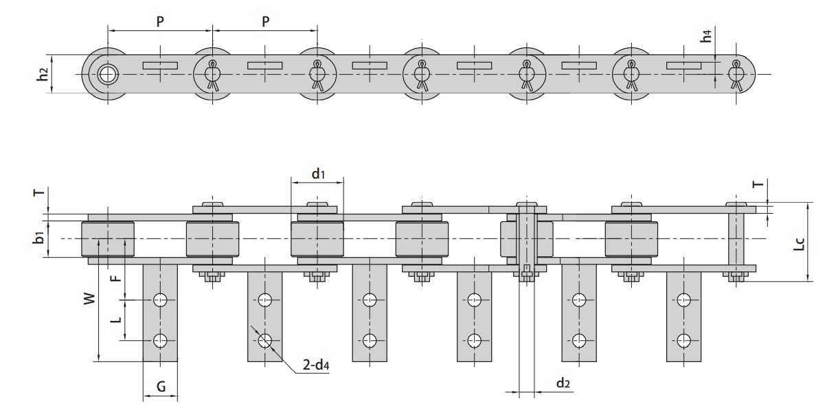Sell Well New Type P76.2F30 Tobacco Conveyor Chains