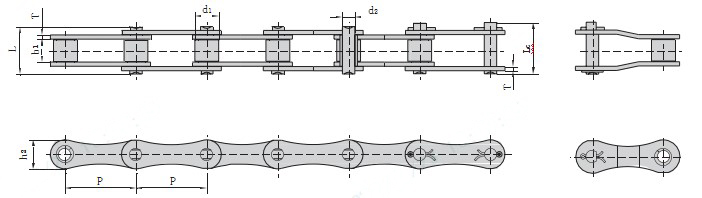 A Type A550 A555 A557 A620 Steel Conveyor Agricultural Chains