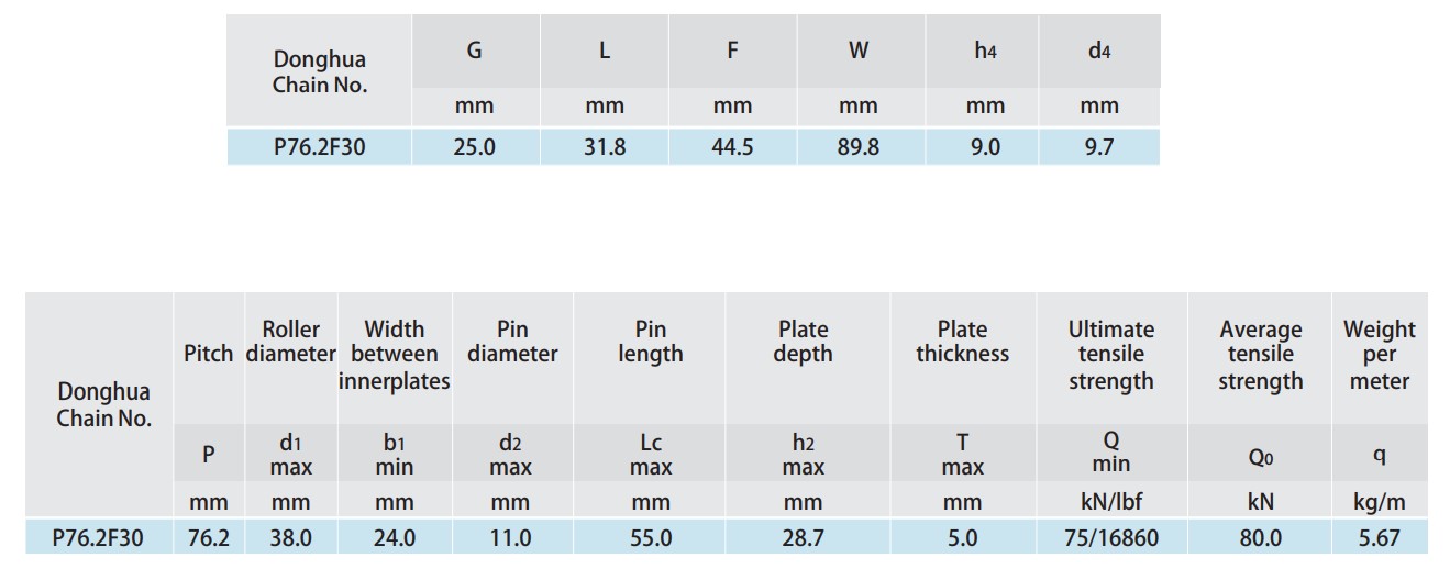 Sell Well New Type P76.2F30 Tobacco Conveyor Chains