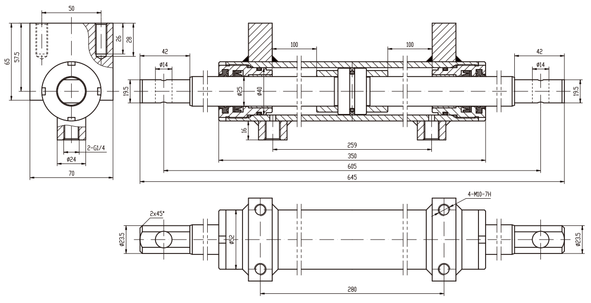 HCYY11112007 Good Quality Professional Factory 7kg Steering Hydraulic Cylinder for Aerial Work Vehicles