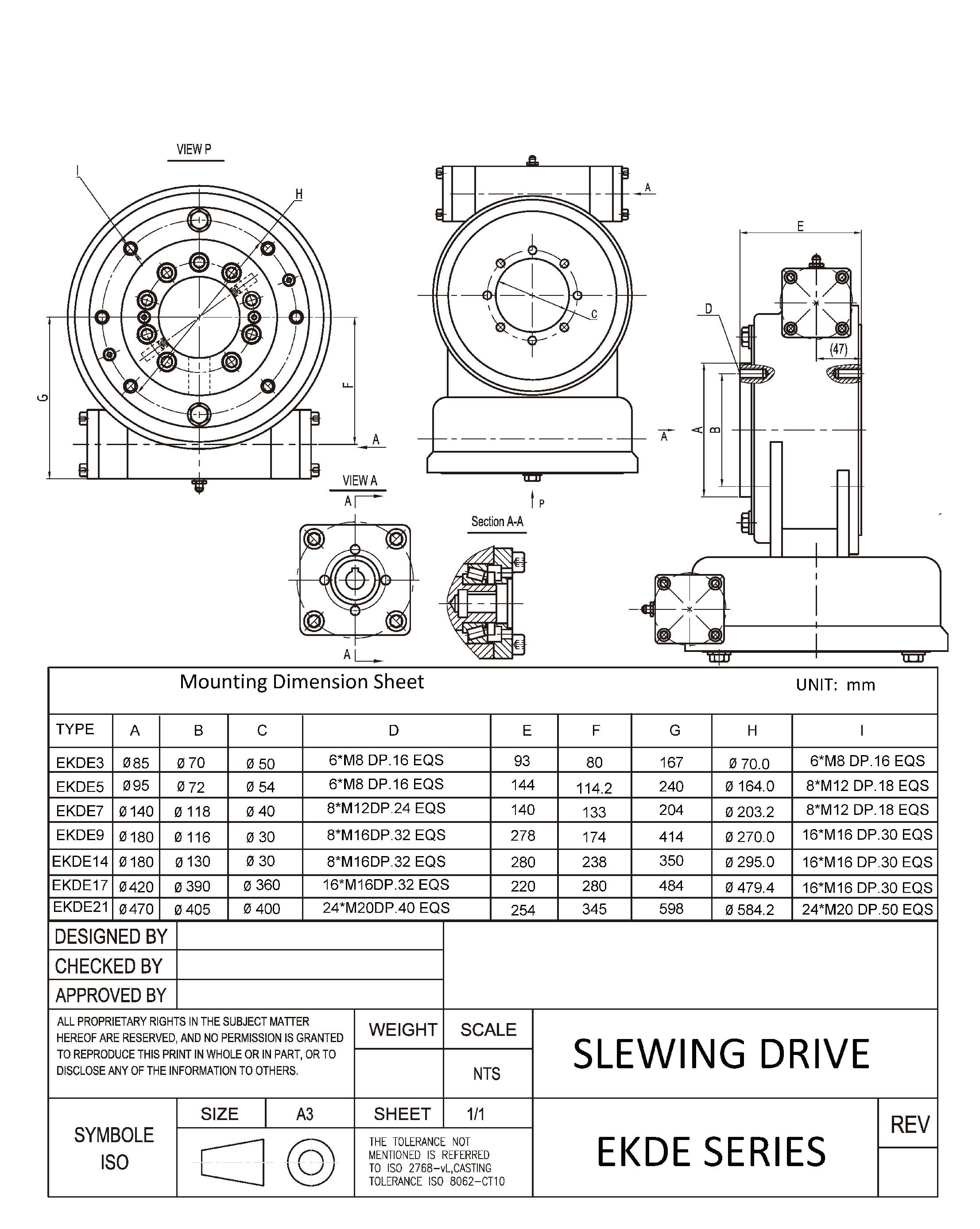 SE Excavator Crane Worm Gear Bearing Dual Axis Slewing Slew Drive for Solar Tracking System Wind Power With Hydraulic Motor