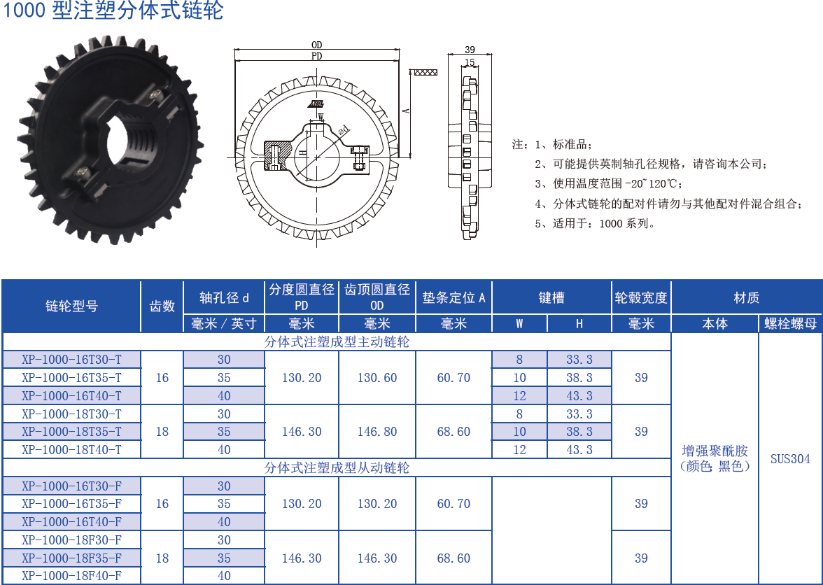 Sell Well New Type SG1000 Series 25.4mm Pitch Rubber Surface Chain Plastic Chain for Sale