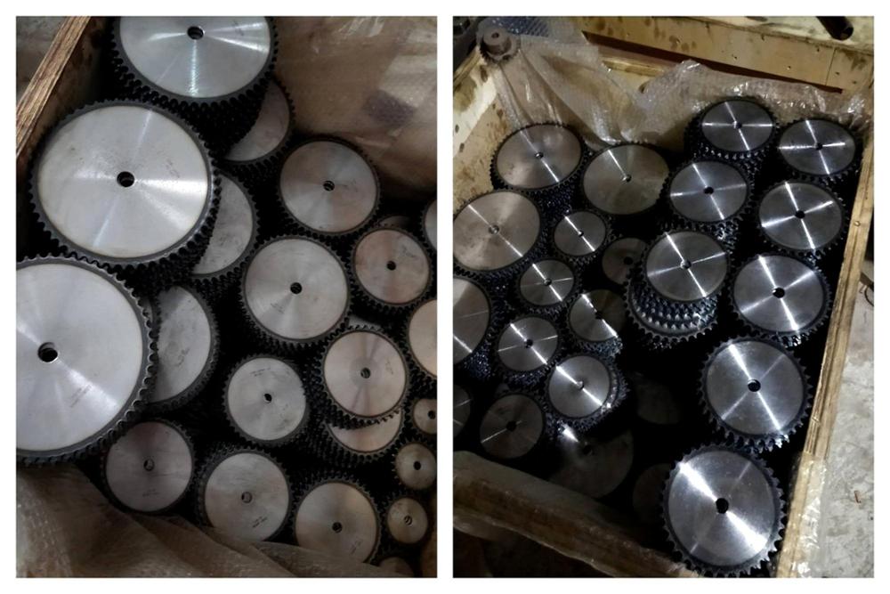 Chain Sprocket Wheel Conveyor Sprocket Pulsar 135 C45 Steel Rear Din Idler Double Tooth Stainless Steel Roller Chain Sprocket