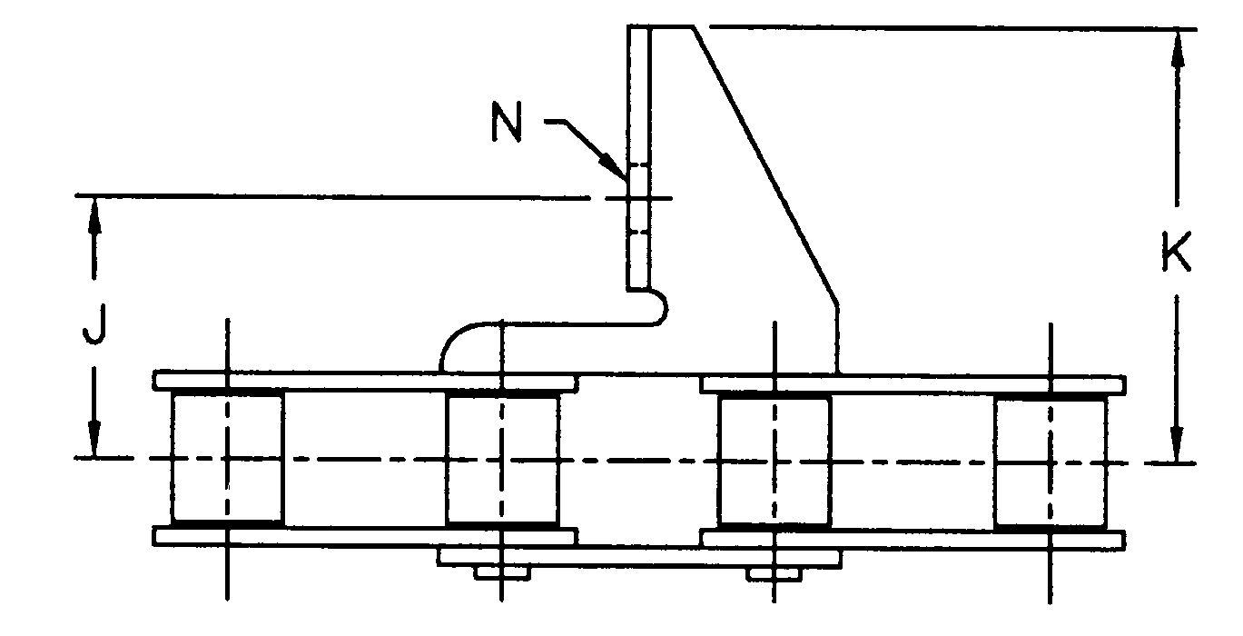 CA550-G50A Agricultural Steel Conveyor CA550 Roller Chains With G50A Attachment