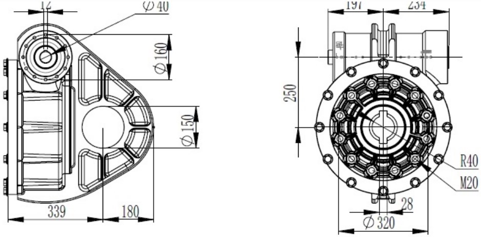 Fully Self-Locking Non Standard Gear Motor Reducer Worm Gearbox for Heavy Equipment