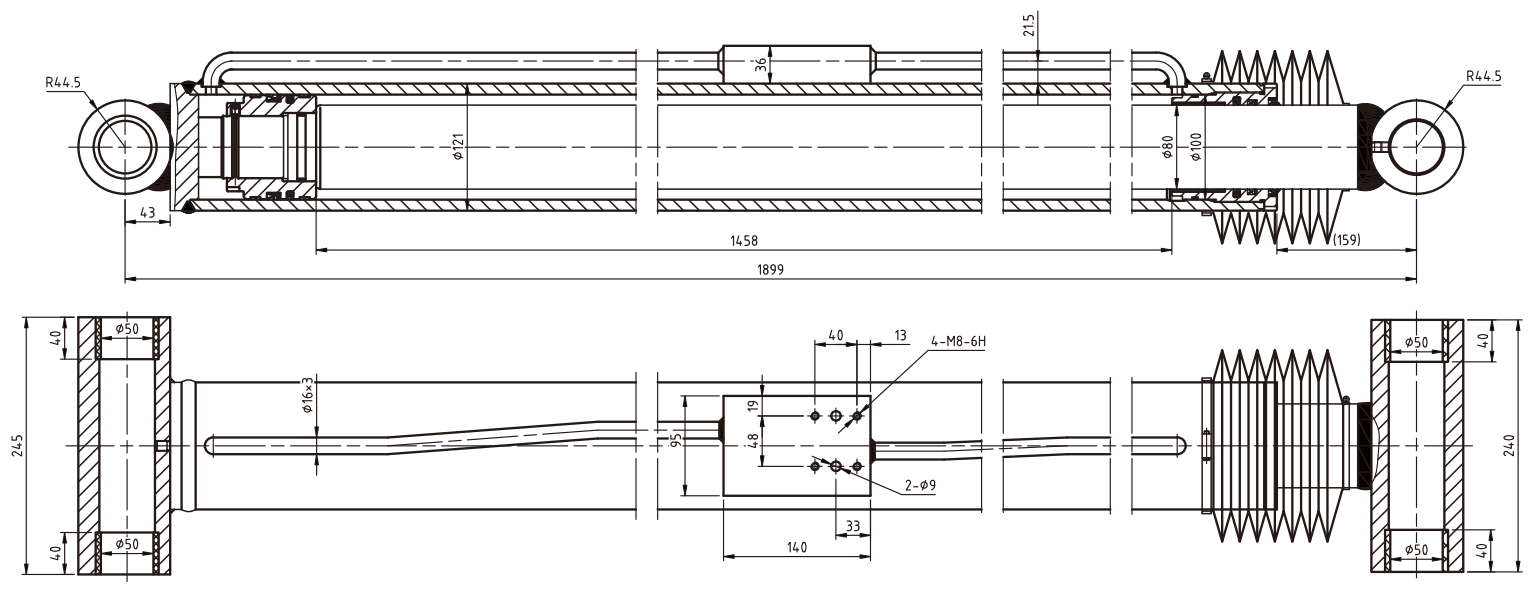HCYY11112011 Good Quality Professional Factory 137kg Folding Boom Angle Hydraulic Cylinder for Aerial Work Vehicles