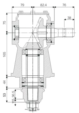 Agricultural Lawn mower Gearbox EP-LF205